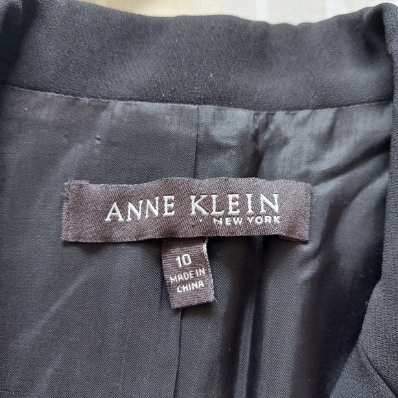 Anne Klein Black Business Pants Blazer Suit Set, Size 10 - Picture 4 of 14
